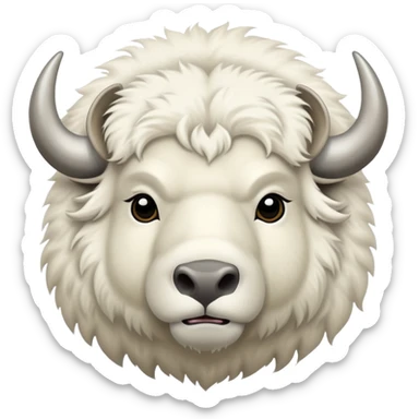 White bison sticker