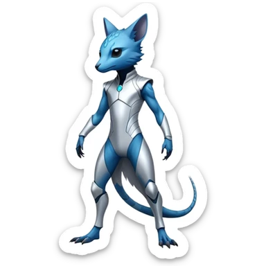 Modern Futuristic Vernid-Trico-species by LiLaiRa full body sticker