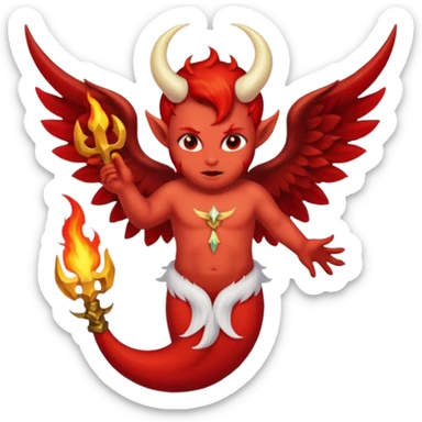 Biblically accurate Angel seraphim make a devil  sticker