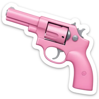 Image of only a hand Holding a pink gun. The nails should be pink too. The gun should be a pistol  sticker