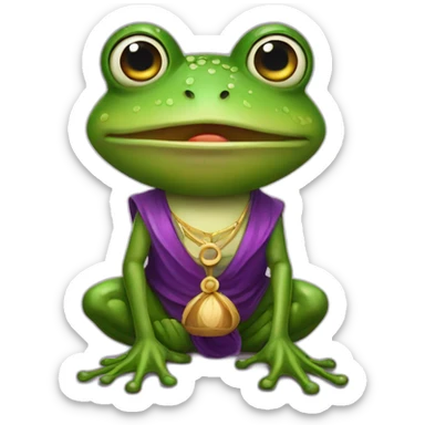 fortune-teller frog sticker