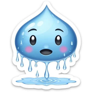 404 error sign splashed with water, dripping wet sticker