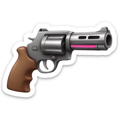 Gun with pink bow sticker