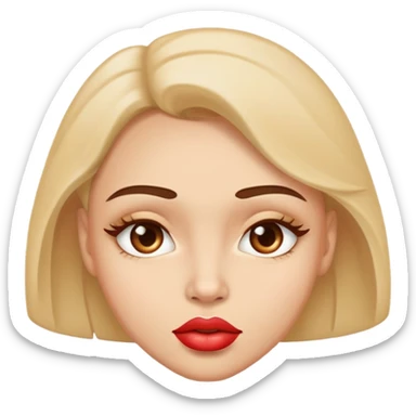 lusty face expression with suggestive eyes and lips sticker