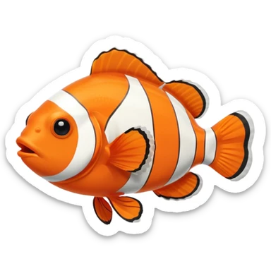 Clown fish in an aquarium sticker