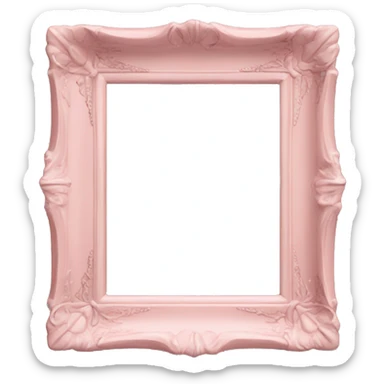 vintage pale pink picture frame  sticker
