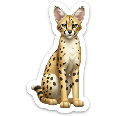 Full body serval sticker