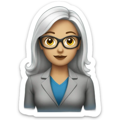 super hero female manager sticker