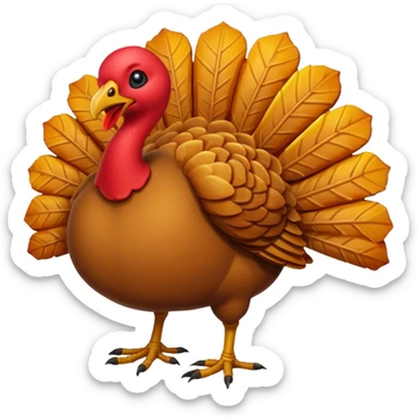 a headless turkey sticker