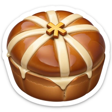 Hot cross bun sticker