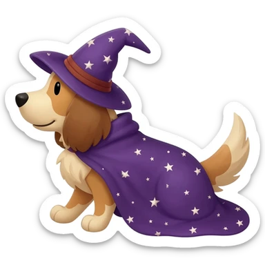 Dog wizard sticker