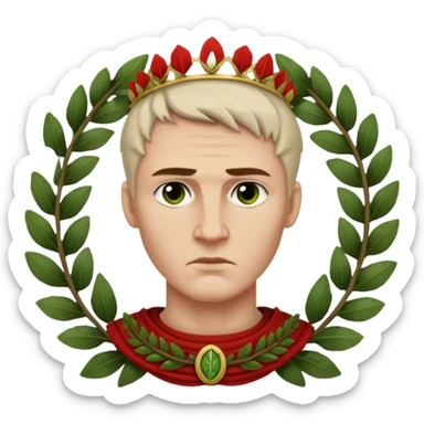 julius caesar young evil wreath sticker