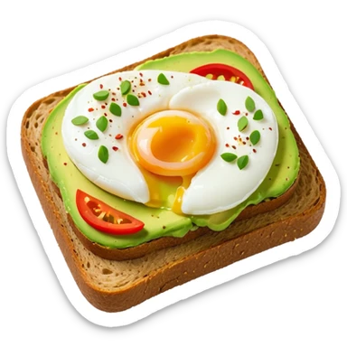 beautiful avocado toast awesome meal sticker