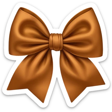 Brown bow sticker