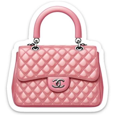 chanel pink pearl bag sticker
