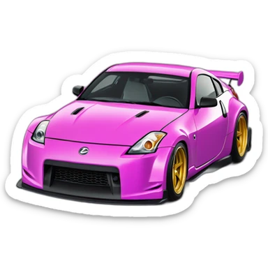 350z drift tuning pink sticker