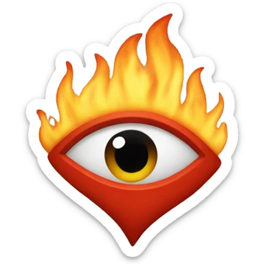 Fire eye emoji love sticker