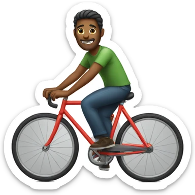 Man riding a bicycle  sticker