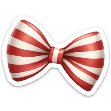 bow with candycane stripes sticker