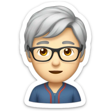 Chinese grey hair wear glasses held Taiwan flagup sticker