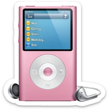 Soft pink iPod nano sticker