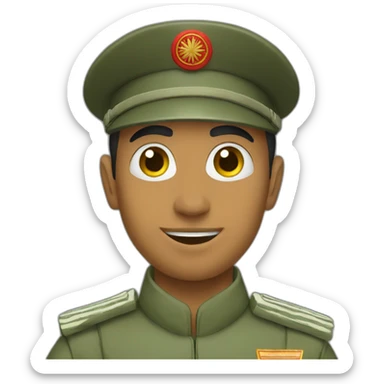 A Moroccan soldier salutes sticker