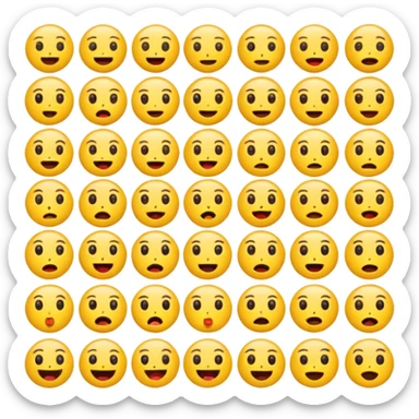 All the dumb like emoji's combined  sticker