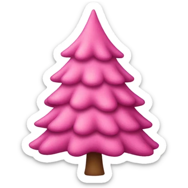 pink christmas tree sticker