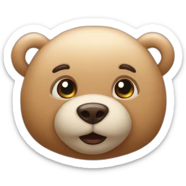 ours en peluche  sticker