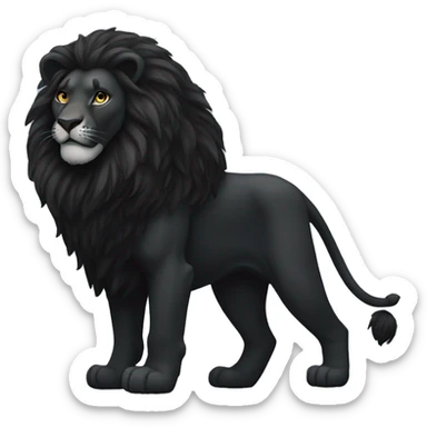 Black lion that looks like Donna sticker