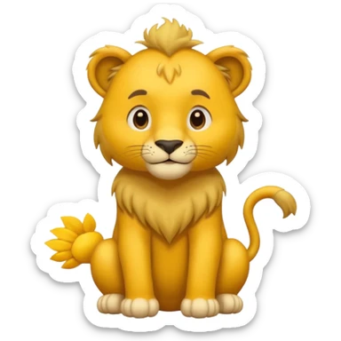 Crie um macacão de leão  sticker