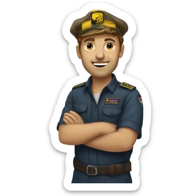 crew for the service of museum sticker