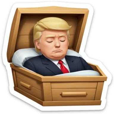 donald trump sleeping in coffin sticker