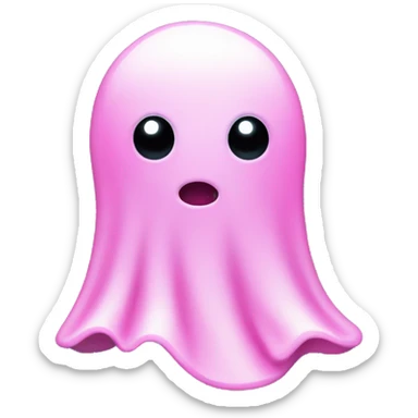 Cute pink ghost sticker