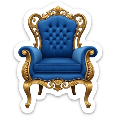 blue antique chair sticker