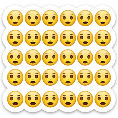 Cool emoji combined with freaky and meh sticker