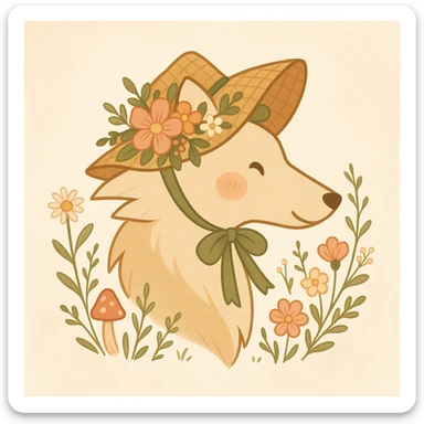 Give the Overwolf logo a cute cottagecore makeover sticker