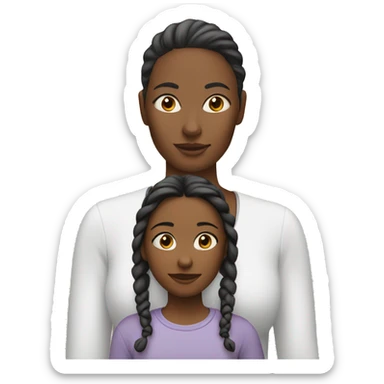 Mom and daughter  sticker