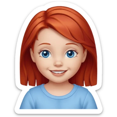 red hair baby girl sticker