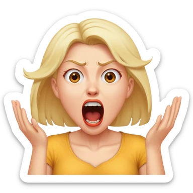 Women yelling  sticker