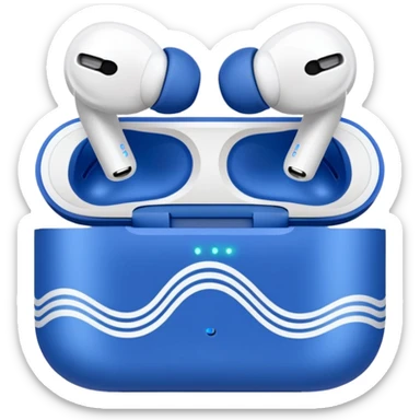 AirPods Pro earbud with sound waves sticker