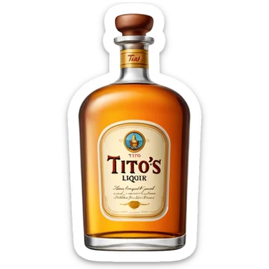 Tito’s liquor bottle sticker