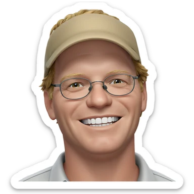 smiling boy with glasses portrait sticker