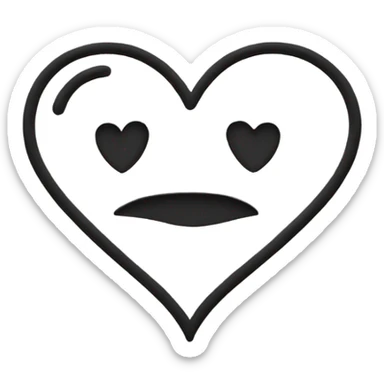 Heart outline sticker