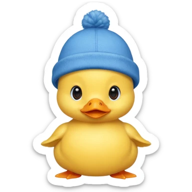 blue hats, baby duck sticker