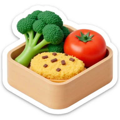 Meal broccoli chicken and tomato sticker