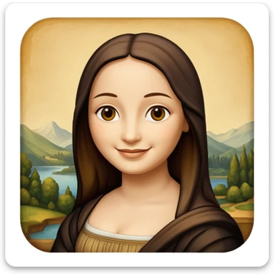 monalisa painting sticker