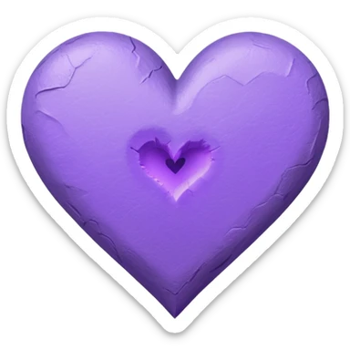 paper with Hand drawn purple heart outline with pencil sticker