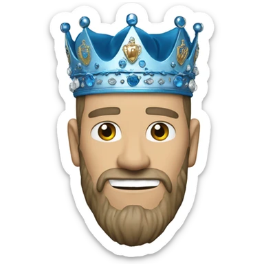 Dan Campbell in Honolulu blue in a crown sticker