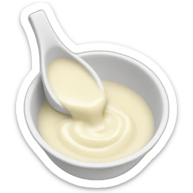 white sauce in a dipping dish sticker